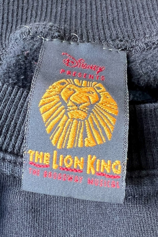 90'S THE LION KING MOVIE SWEATSHIRT / BLACK [SIZE: XL USED]