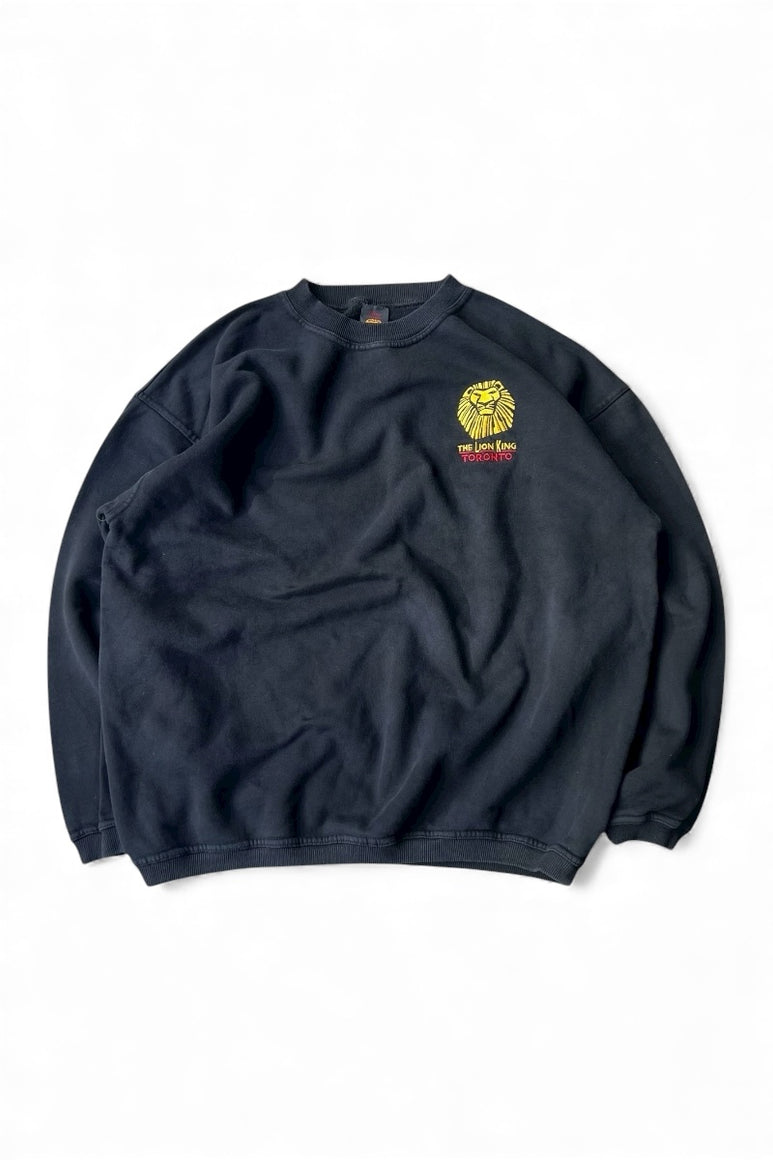 90'S THE LION KING MOVIE SWEAT SHIRT / BLACK [SIZE: XL USED]