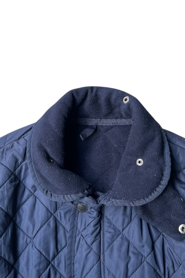 MADE IN ENGLAND Y2K EARLY 00'S POLAR QUILTS QUILTING JACKET  / NAVY [SIZE: L USED]