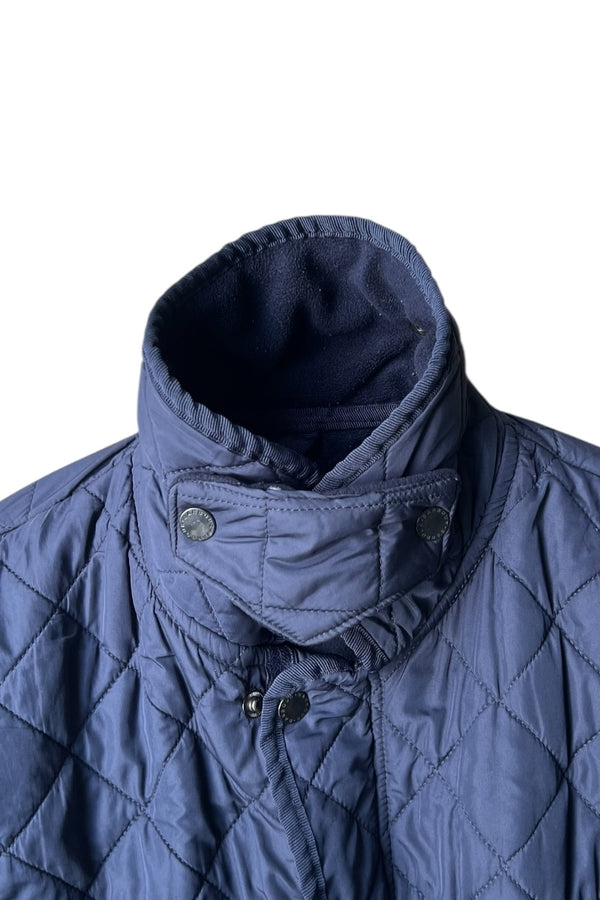 MADE IN ENGLAND Y2K EARLY 00'S POLAR QUILTS QUILTING JACKET  / NAVY [SIZE: L USED]