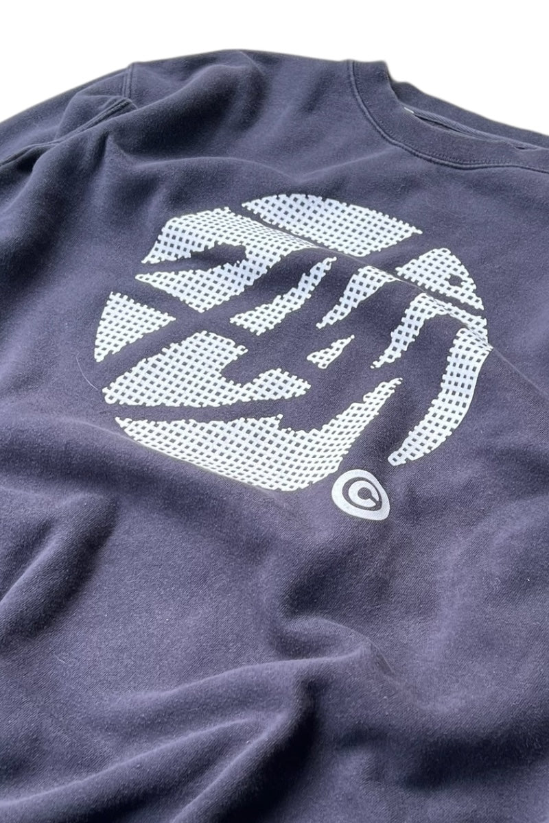 MADE IN USA Y2K 07-10'S BIG LOGO SWEATSHIRT / NAVY [SIZE: L USED]
