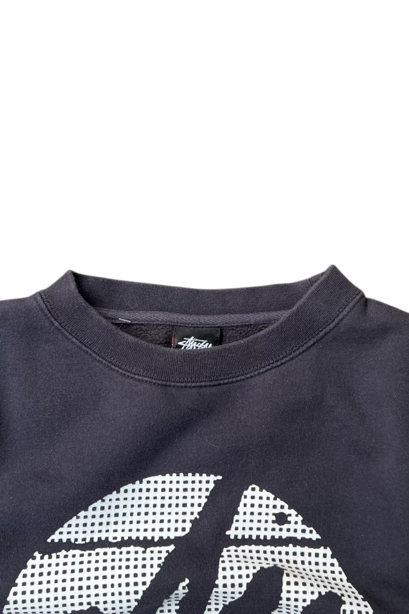 MADE IN USA Y2K 07-10'S BIG LOGO SWEATSHIRT / NAVY [SIZE: L USED]
