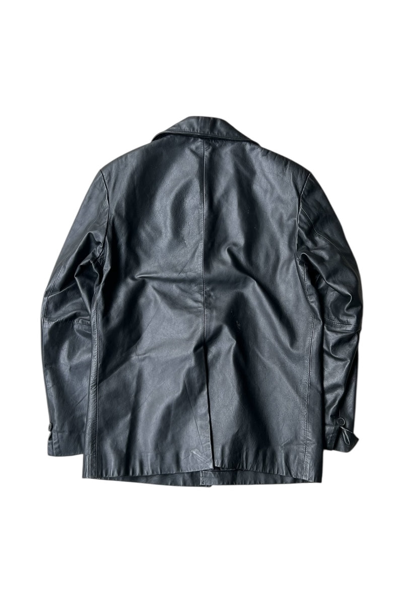 90'S-Y2K EARLY 00'S LEATHER JACKET / BLACK [SIZE: M USED]