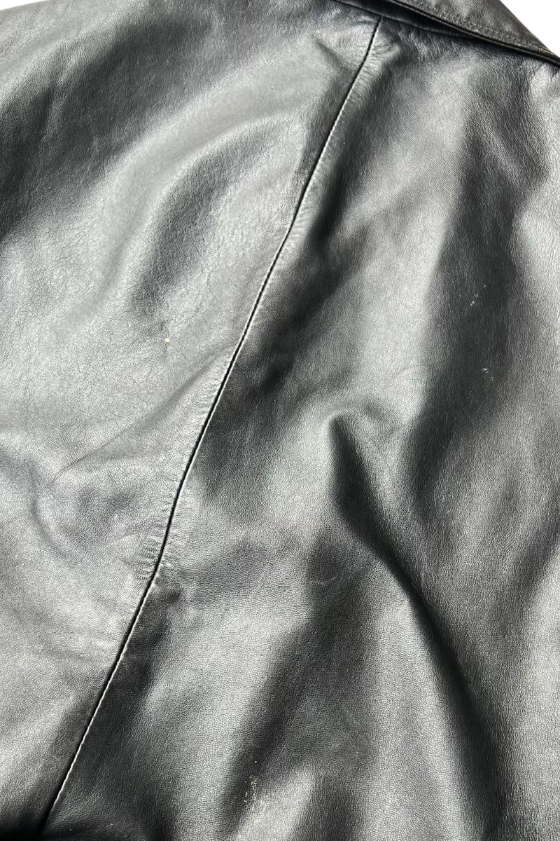 90'S-Y2K EARLY 00'S LEATHER JACKET / BLACK [SIZE: M USED]