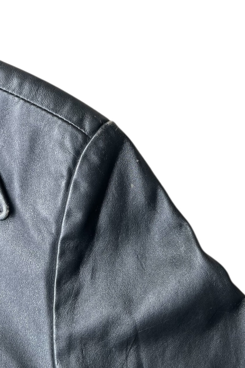 90'S-Y2K EARLY 00'S LEATHER JACKET / BLACK [SIZE: M USED]