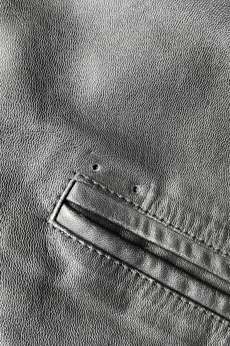 90'S-Y2K EARLY 00'S LEATHER JACKET / BLACK [SIZE: M USED]