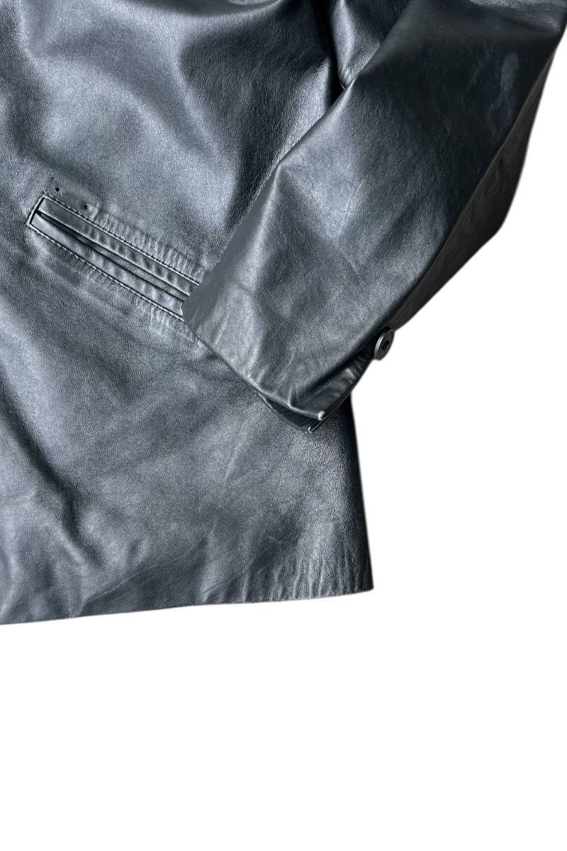 90'S-Y2K EARLY 00'S LEATHER JACKET / BLACK [SIZE: M USED]