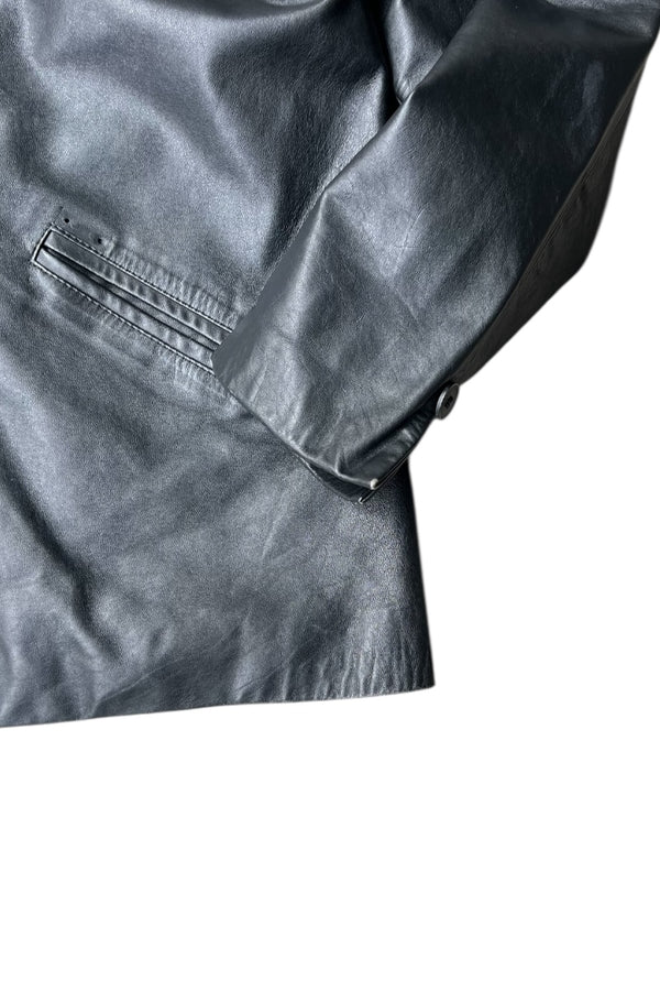 90'S-Y2K EARLY 00'S LEATHER JACKET / BLACK [SIZE: M USED]