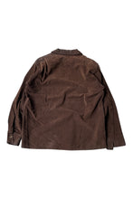 画像をギャラリービューアに読み込む, 70&#39;S L/S VELOUR SKIPPER SHIRT  / BROWN [SIZE: M USED]
