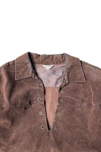 画像をギャラリービューアに読み込む, 70&#39;S L/S VELOUR SKIPPER SHIRT  / BROWN [SIZE: M USED]
