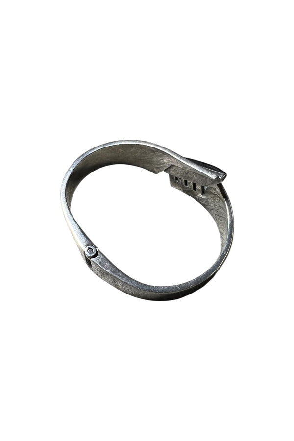 MADE IN MEXICO 925 SILVER BANGLE W/STONE / SILVER [SIZE: ONE SIZE USED]