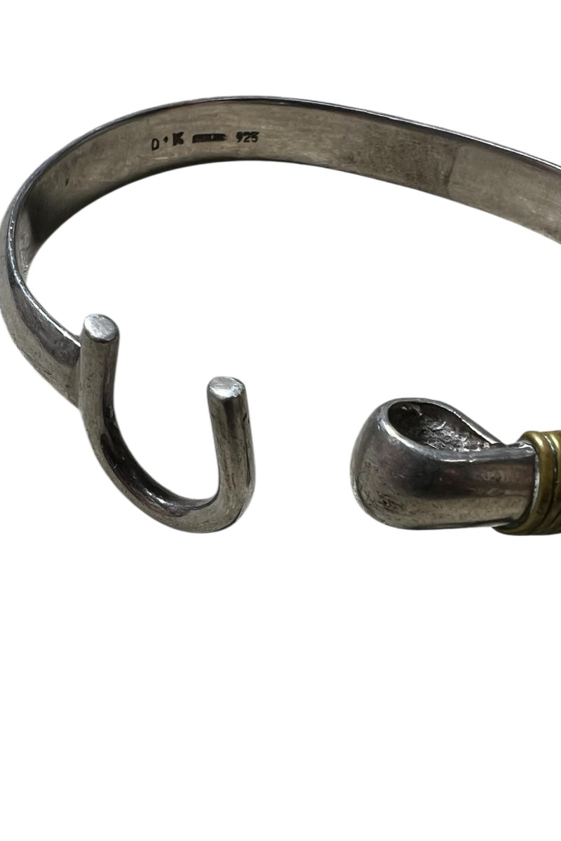 925 SILVER BANGLE W/14K GOLD / SILVER [SIZE: ONE SIZE USED]