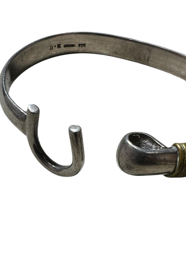 925 SILVER BANGLE W/14K GOLD / SILVER [SIZE: ONE SIZE USED]