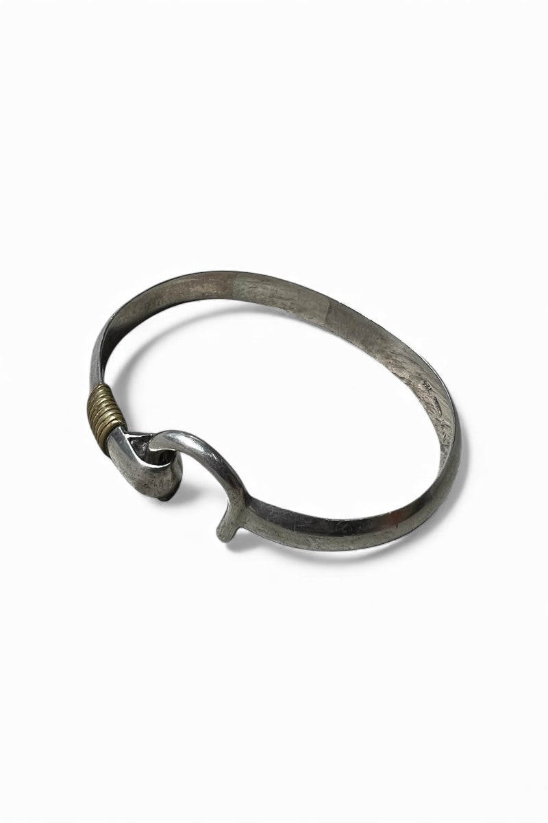 925 SILVER BANGLE W/14K GOLD / SILVER [SIZE: ONE SIZE USED]