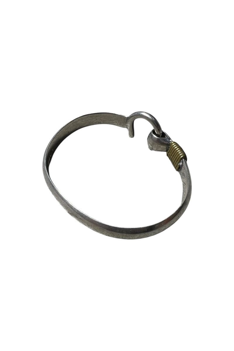 925 SILVER BANGLE W/14K GOLD / SILVER [SIZE: ONE SIZE USED]