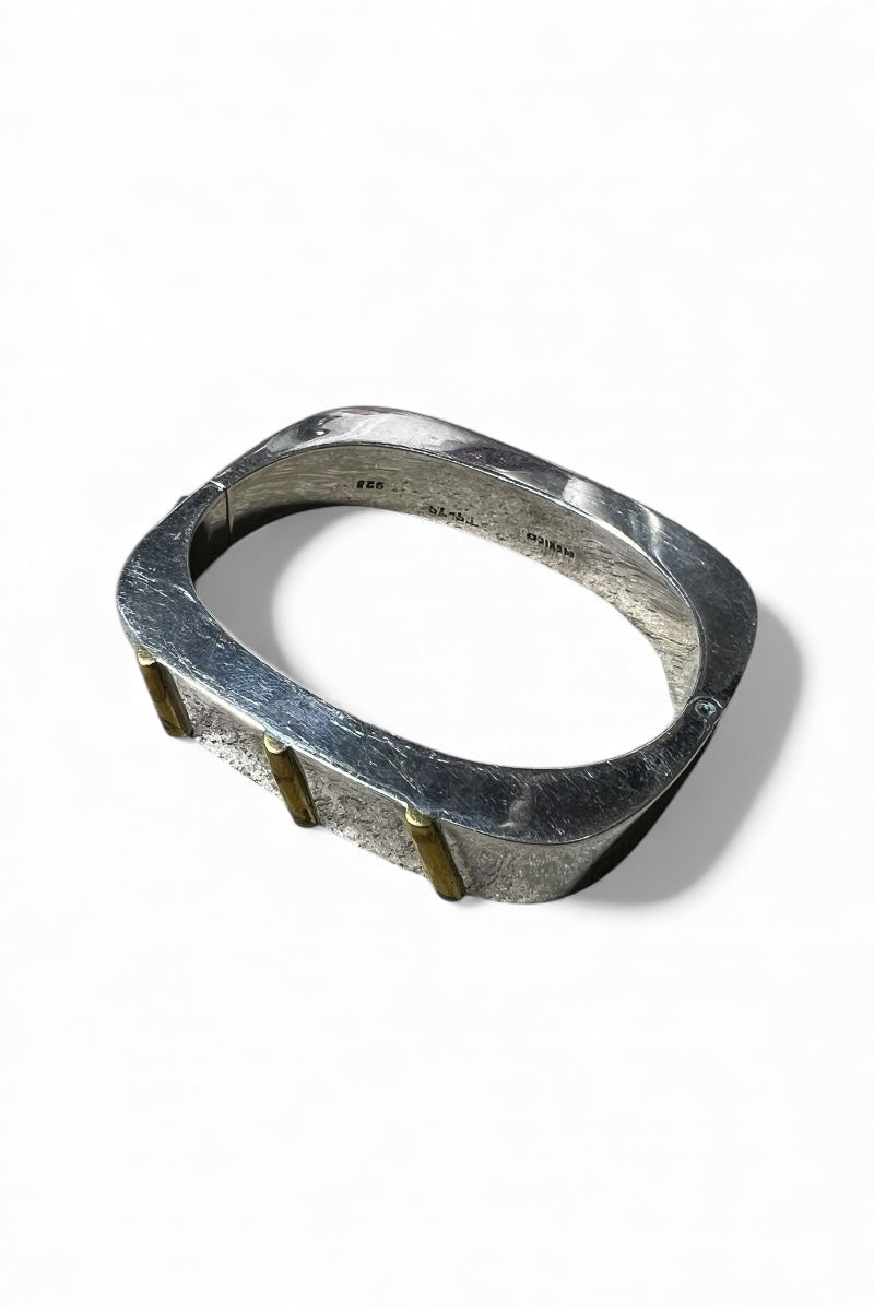 MADE IN MEXICO 925 SILVER BANGLE W/BRASS / SILVER [SIZE: ONE SIZE USED]