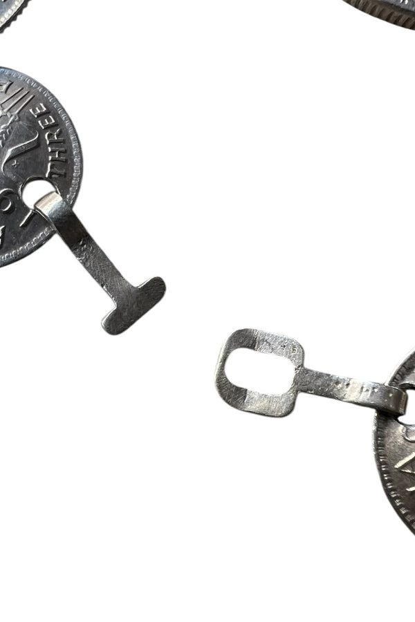 925 SILVER COIN BRACELET / SILVER [SIZE: ONE SIZE]