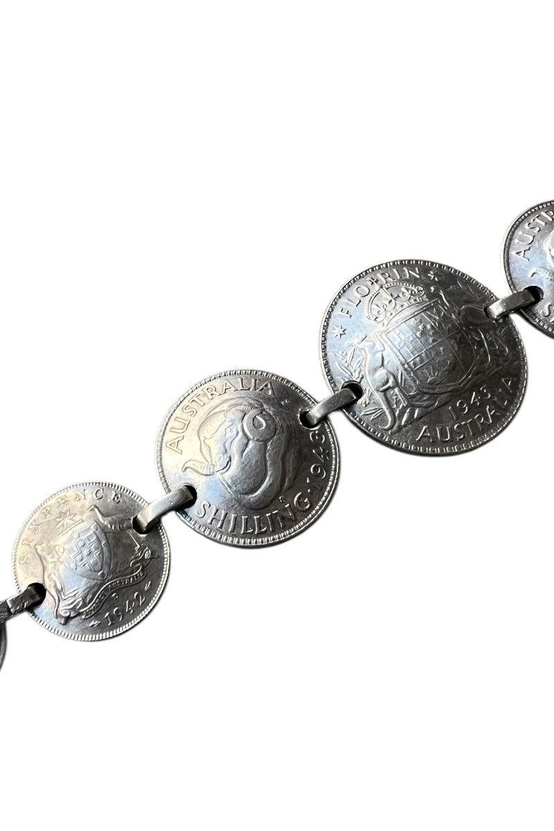 925 SILVER COIN BRACELET / SILVER [SIZE: ONE SIZE]