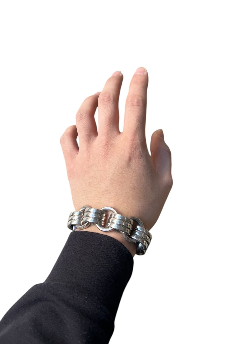 MADE IN MEXICO 925 SILVER T-BAR BRACELET / SILVER [SIZE: ONE SIZE USED]