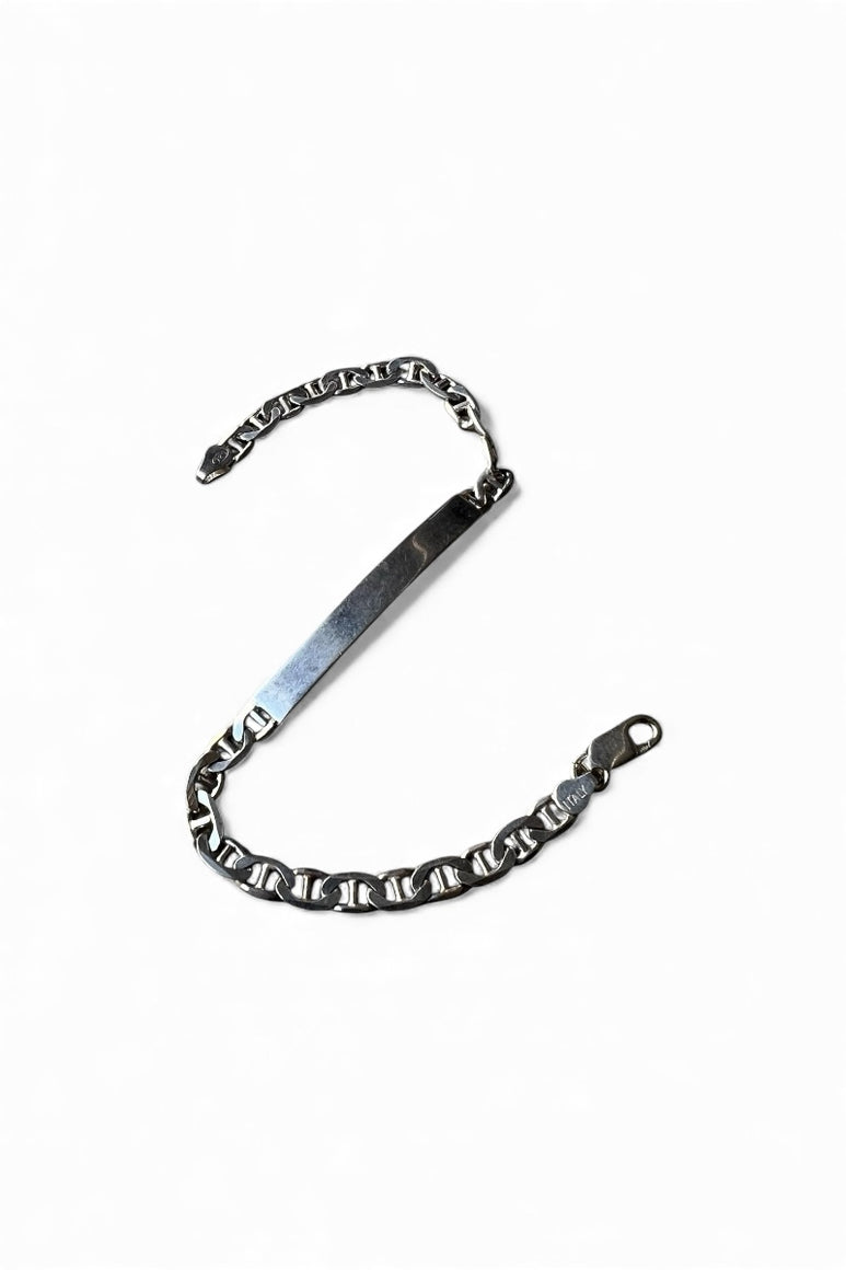 MADE IN ITALY 925 SILVER ID BRACELET / SILVER [SIZE: ONE SIZE USED]