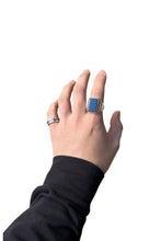 画像をギャラリービューアに読み込む, 925 STERLING SILVER RING W/ONYX / SILVER  [SIZE: 22号相当 USED]
