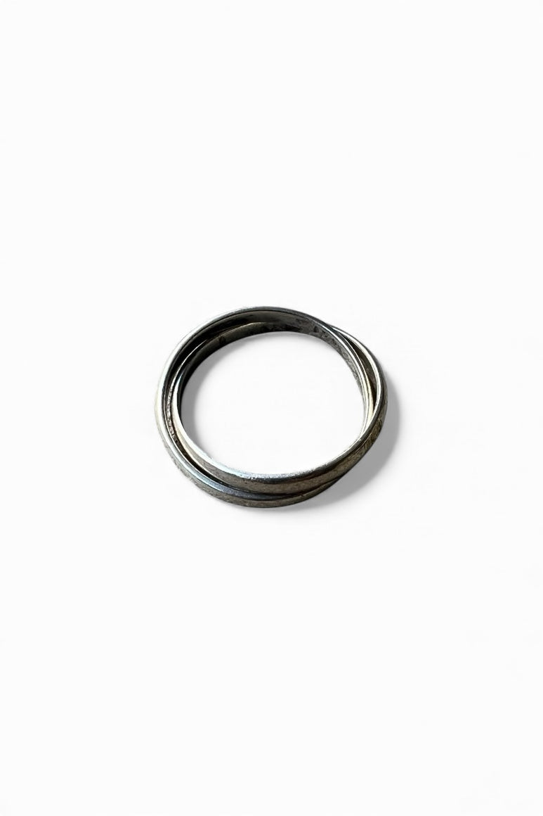 MADE IN MEXICO 925 SILVER 2 RINGS / SILVER  [SIZE: 16号相当 USED]