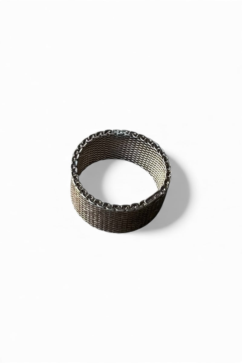 925 SILVER MESH RING / SILVER  [SIZE: 16号相当 USED]