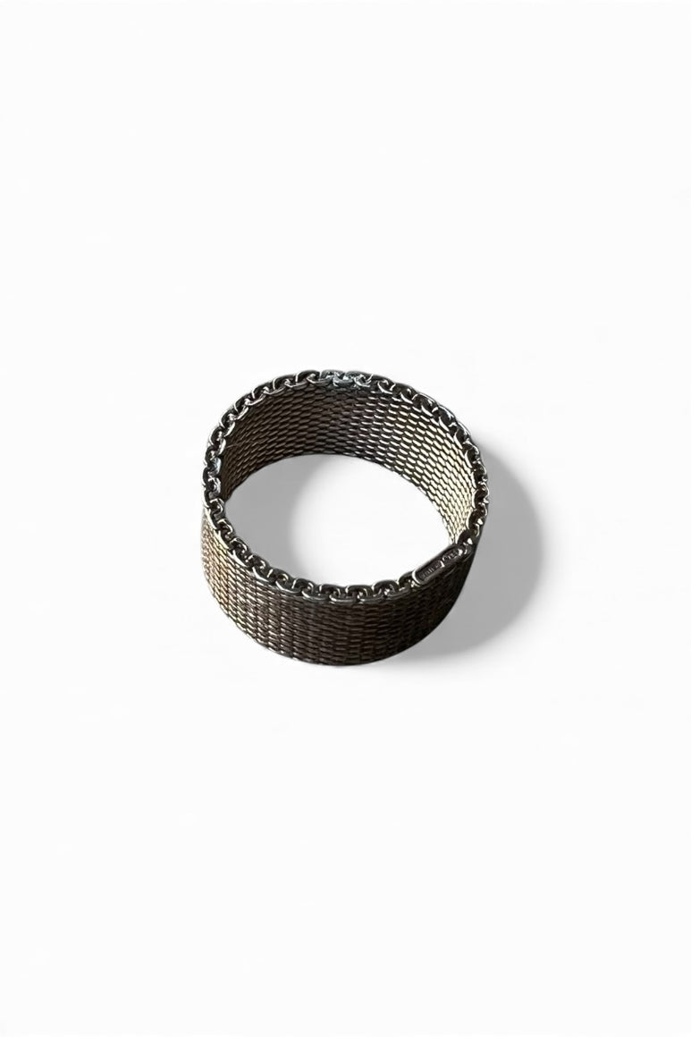 925 SILVER MESH RING / SILVER  [SIZE: 16号相当 USED]