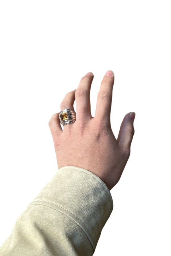 925 SILVER RING W/STONE / SILVER [SIZE: Equivalent to JP 13 USED]
