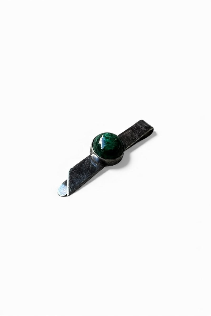 925 SILVER TIE PIN W/MALACHITE / SILVER [SIZE: ONE SIZE USED]