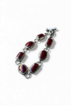画像をギャラリービューアに読み込む, MADE IN MEXICO 925 SILVER BRACELET W/RED JASPER / SILVER [SIZE: ONE SIZE USED]
