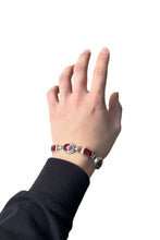 画像をギャラリービューアに読み込む, MADE IN MEXICO 925 SILVER BRACELET W/RED JASPER / SILVER [SIZE: ONE SIZE USED]
