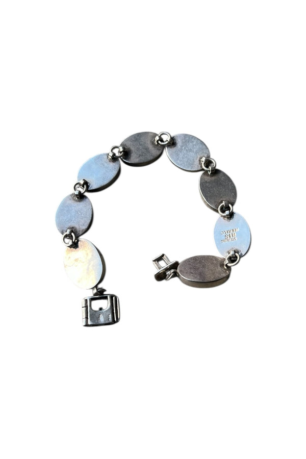 925 SILVER BRACELET W/ONYX / SILVER [SIZE: ONE SIZE USED]