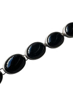 画像をギャラリービューアに読み込む, 925 SILVER BRACELET W/ONYX / SILVER [SIZE: ONE SIZE USED]
