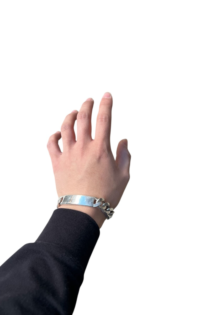 MADE IN ITALY 925 SILVER ID BRACELET / SILVER [SIZE: ONE SIZE USED]