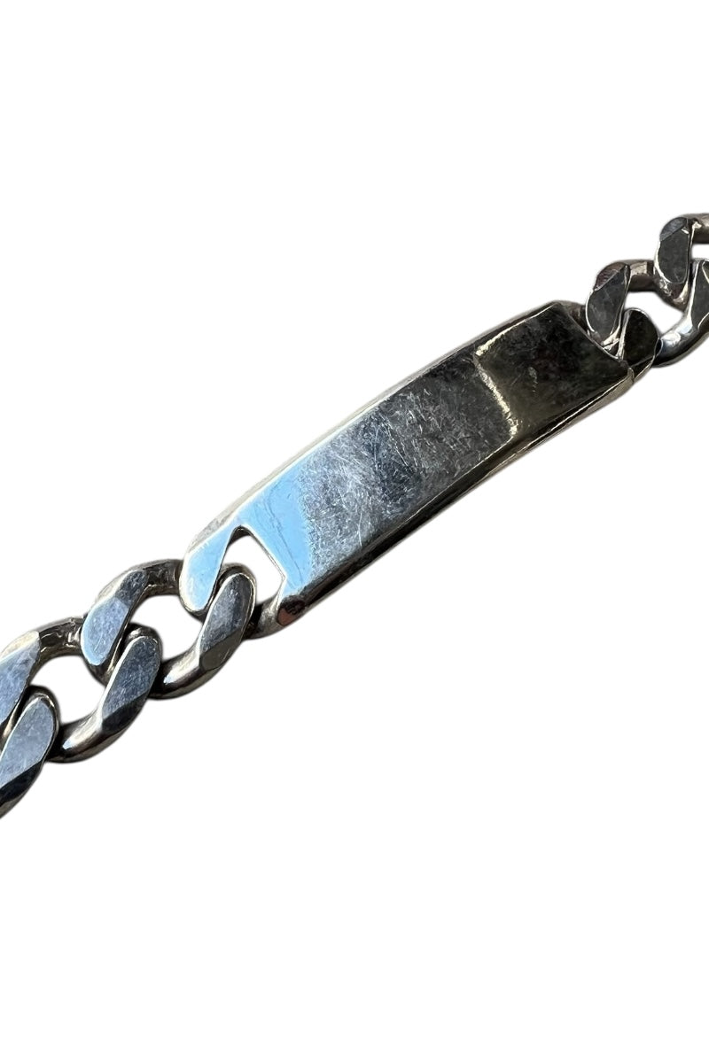 MADE IN ITALY 925 SILVER ID BRACELET / SILVER [SIZE: ONE SIZE USED]