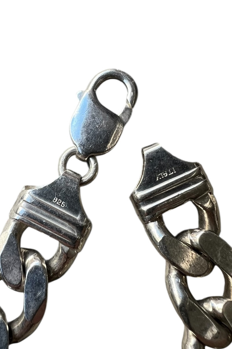 MADE IN ITALY 925 SILVER ID BRACELET / SILVER [SIZE: ONE SIZE USED]