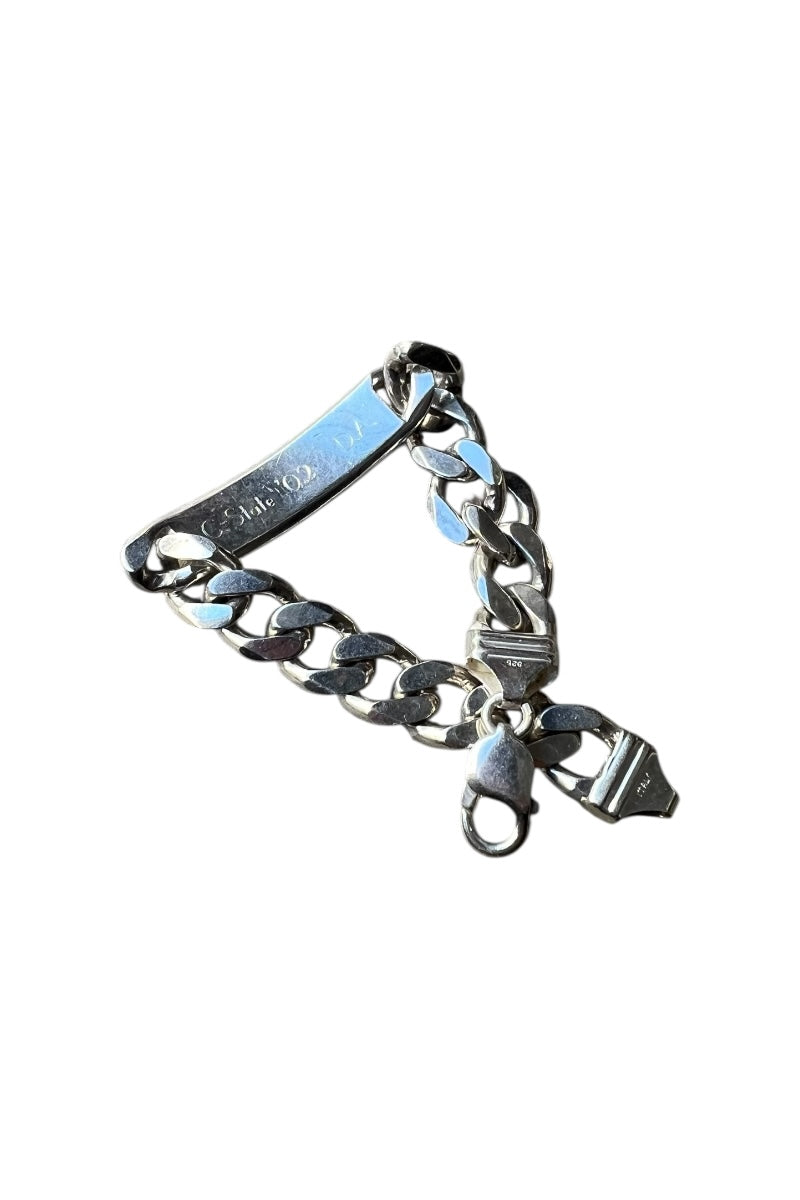 MADE IN ITALY 925 SILVER ID BRACELET / SILVER [SIZE: ONE SIZE USED]