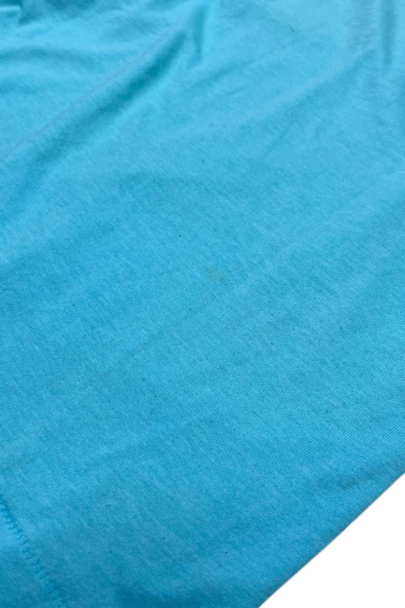 MADE IN USA 90'S ADIRONDACK MUSHROOM WEEKEND T-SHIRT / BLUE [SIZE: M USED]