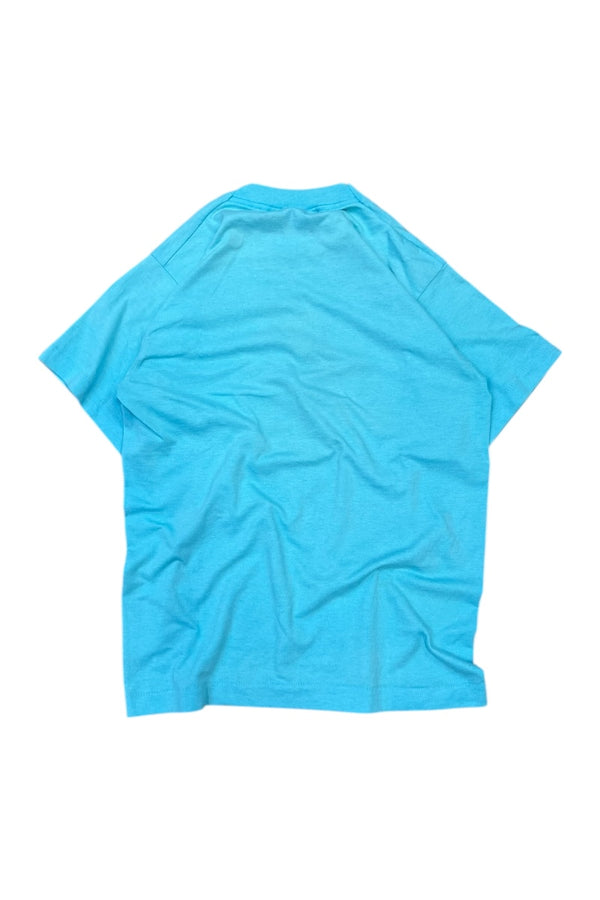 MADE IN USA 90'S ADIRONDACK MUSHROOM WEEKEND T-SHIRT / BLUE [SIZE: M USED]