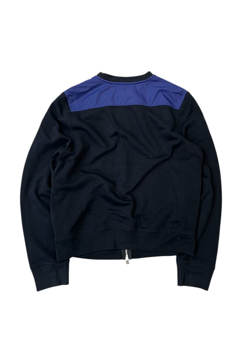 14SS NYLON SWEAT SWITCH PATTERN ZIP JACKET / BLACK [SIZE: M USED]
