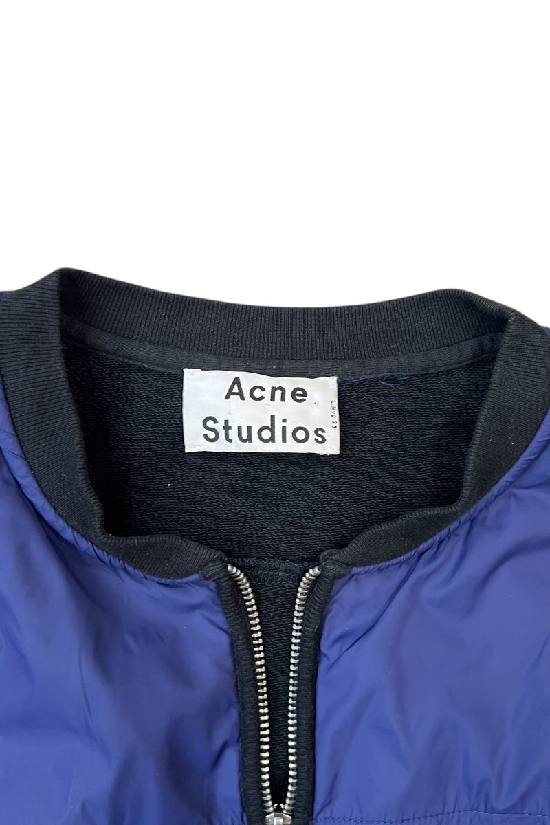14SS NYLON SWEAT SWITCH PATTERN ZIP JACKET / BLACK [SIZE: M USED]