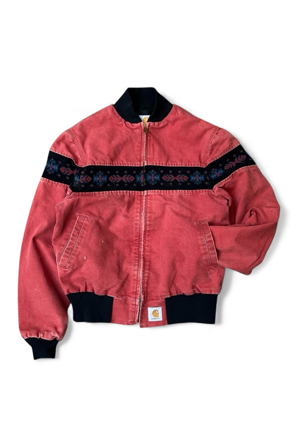 MADE IN USA 94'S AZTEC PATTERN SANTA FE JACKET USA MODEL / RED [SIZE: M USED]