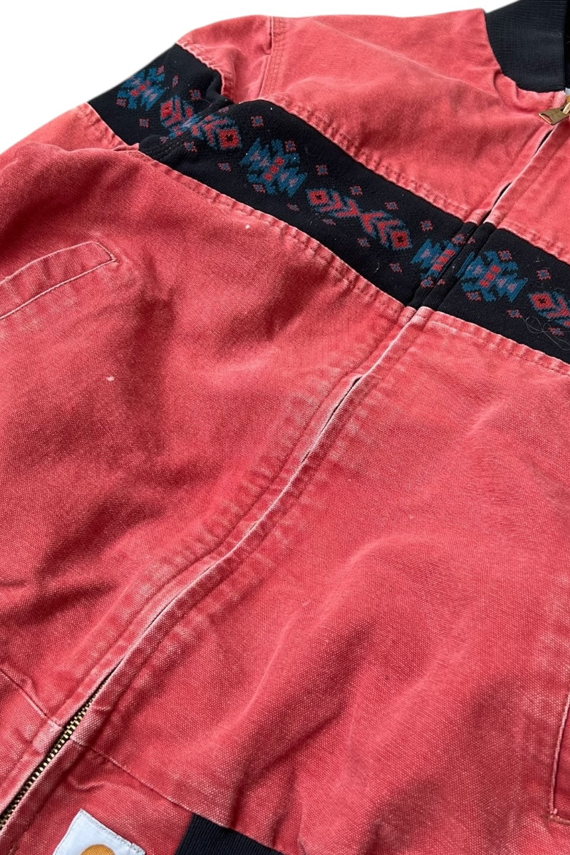 MADE IN USA 94'S AZTEC PATTERN SANTA FE JACKET USA MODEL / RED [SIZE: M USED]
