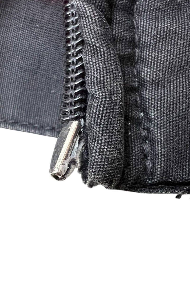 Y2K EARLY 00'S QUILTING LINER ZIP JACKET / BLACK [SIZE: XL USED]