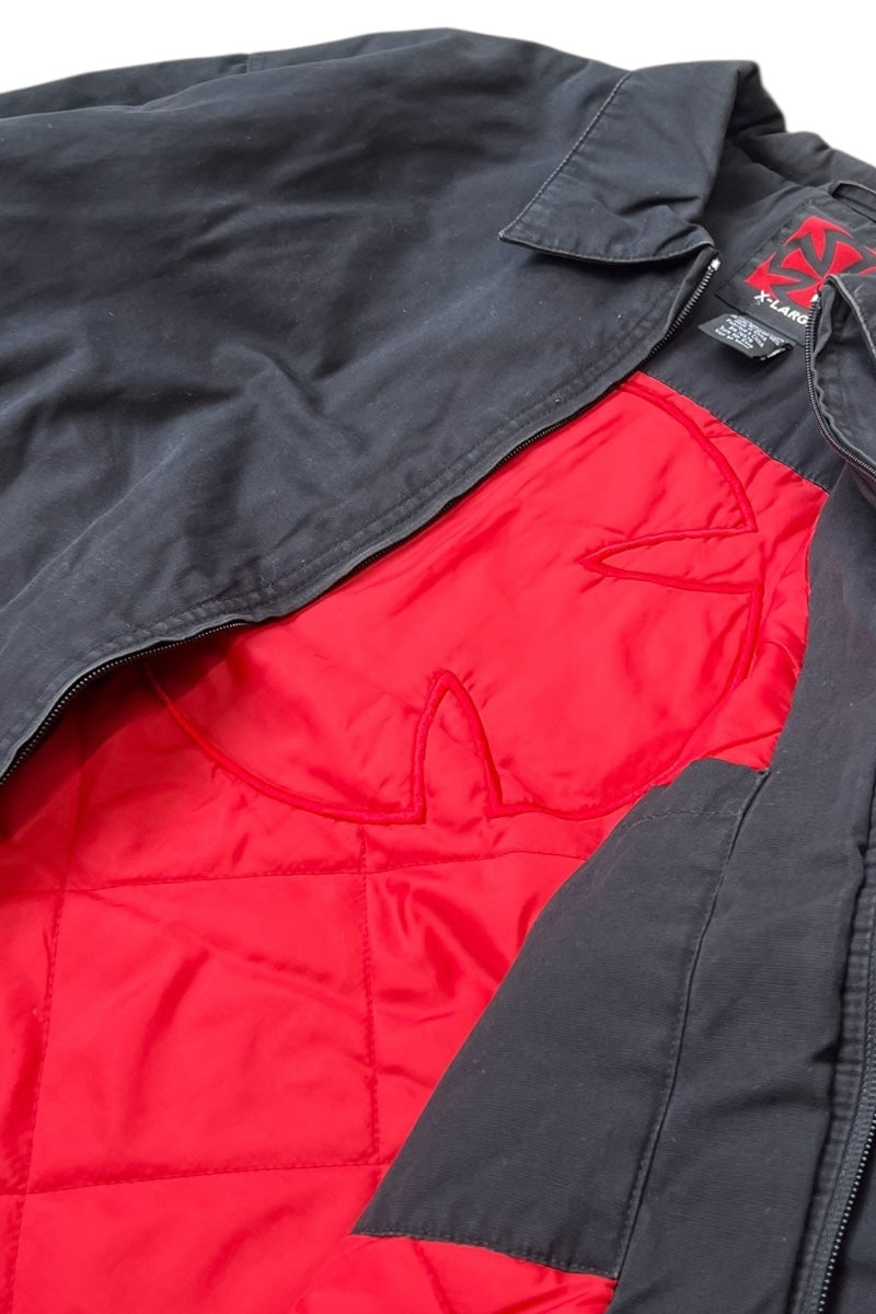 Y2K EARLY 00'S QUILTING LINER ZIP JACKET / BLACK [SIZE: XL USED]