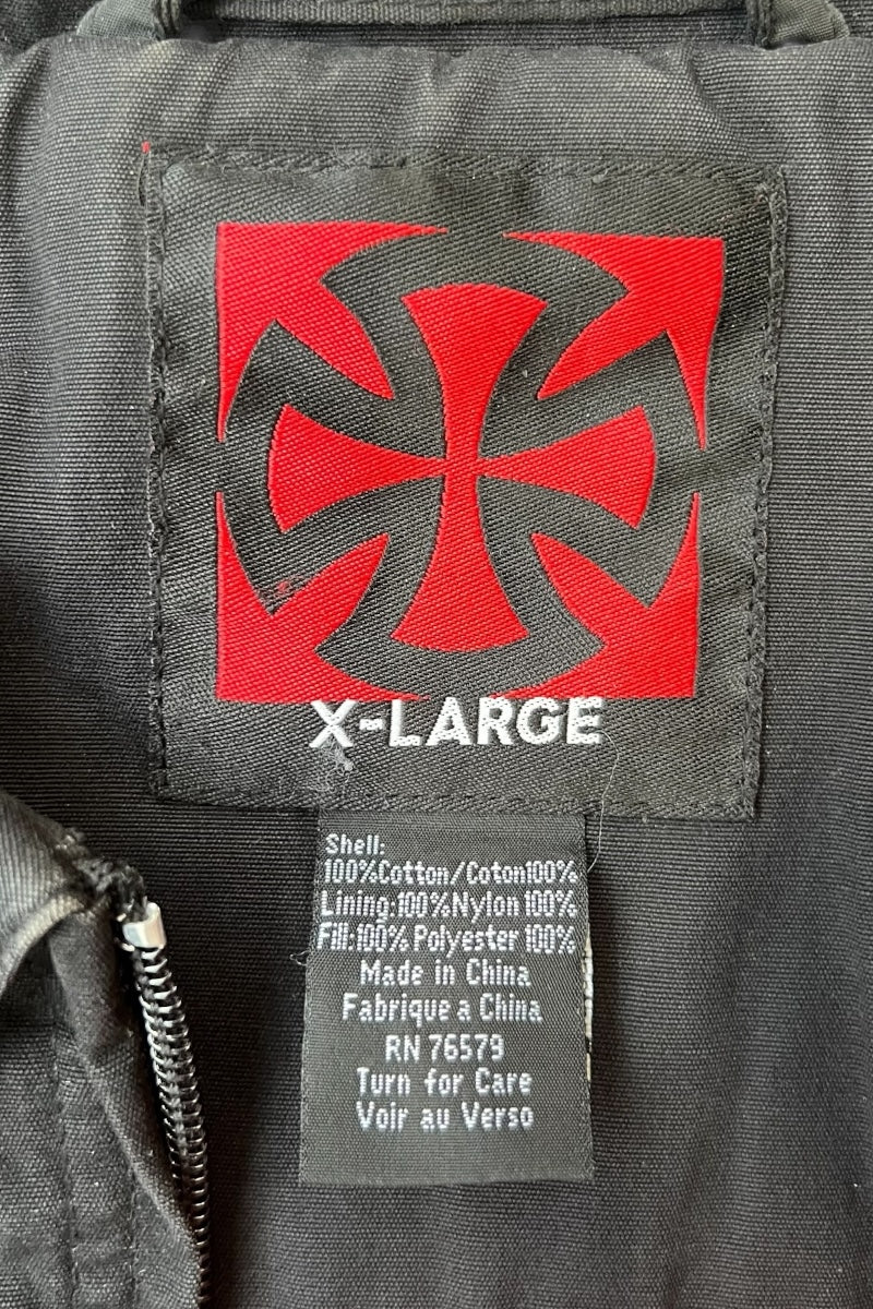 Y2K EARLY 00'S QUILTING LINER ZIP JACKET / BLACK [SIZE: XL USED]