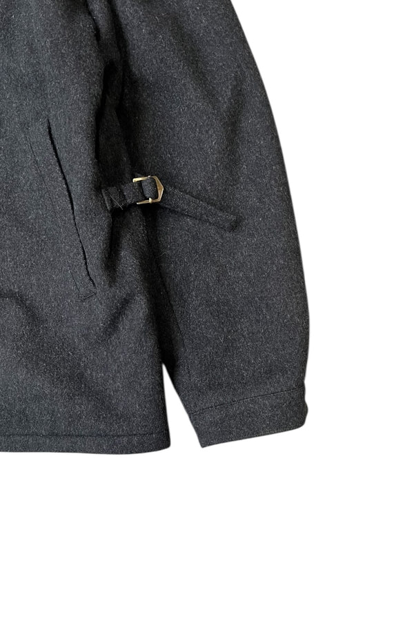 90'S WOOL ZIP UP JACKET / CHARCOAL [SIZE: L USED]