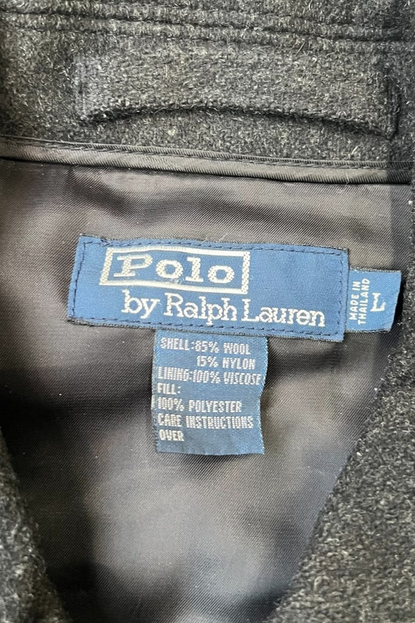 90'S WOOL ZIP UP JACKET / CHARCOAL [SIZE: L USED]