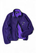画像をギャラリービューアに読み込む, MADE IN USA 90'S BABY RETRO CARDIGAN FLEECE ZIP JACKET / PURPLE [SIZE: S USED]

